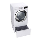 LG - 7.4 Cu. Ft. 12 Cycle Smart Wi-Fi Electric SteamDryer Sensor Dry and TurboSteam - White - Appliances Club