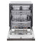 LG - 24" Top Control Built In Dishwasher with TrueSteam and Third Rack - Black Stainless Steel