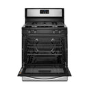 Whirlpool - 4 Burners 5.1 cu ft Freestanding Gas Range - Stainless Steel - Appliances Club