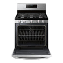 Samsung - 5.8 Cu. Ft. Self Cleaning Freestanding Gas Convection Range - Stainless steel - Appliances Club