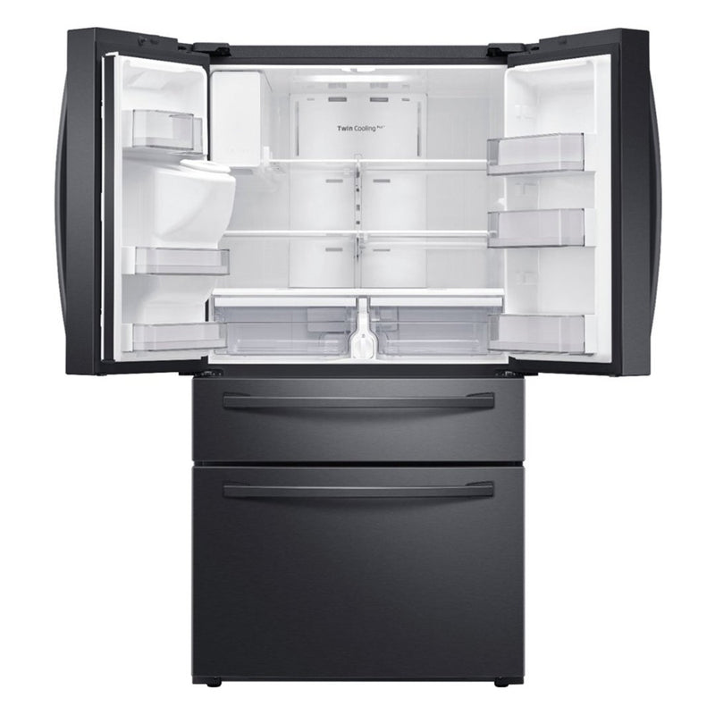 Samsung-28cu ft 4Door French Door Refrigerator,Ice Maker-Fingerprint Resistant Black Stainless Steel
