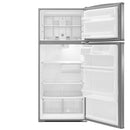 Whirlpool - 16 cu. ft. Top Freezer Refrigerator - Monochromatic Stainless Steel - Appliances Club