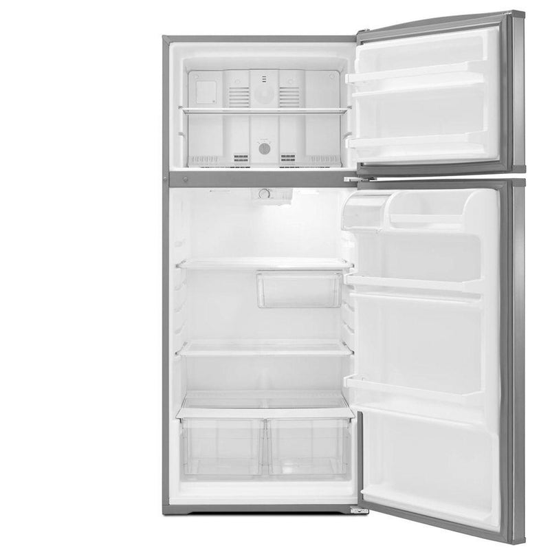 Whirlpool - 16 cu. ft. Top Freezer Refrigerator - Monochromatic Stainless Steel - Appliances Club