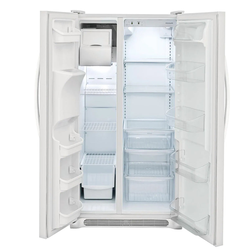 Frigidaire - 25.5 cu ft Side by Side Refrigerator with Ice Maker - White - Appliances Club