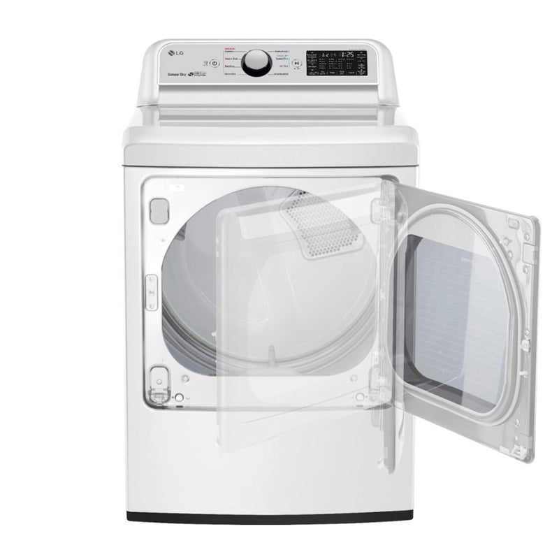 LG - 7.3 Cu. Ft. 9 Cycle Electric Dryer - White - Appliances Club