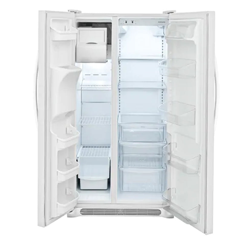 Frigidaire - 22 cu ft Side by Side Refrigerator with Ice Maker - White