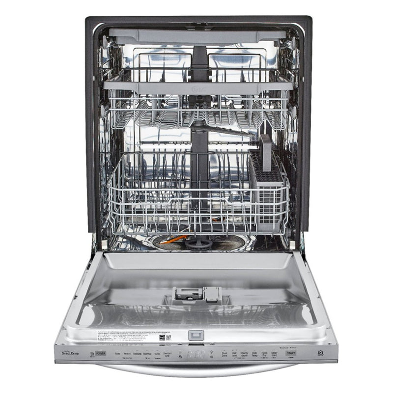 LG - Top Control Smart wi-fi Enabled Dishwasher with QuadWash™ - Stainless steel