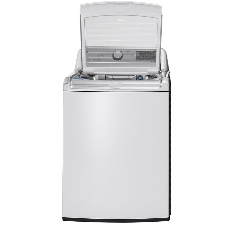 LG - 5.0 Cu. Ft. 8 Cycle Top Load Smart Wi-Fi Washer 6Motion Technology - White - Appliances Club