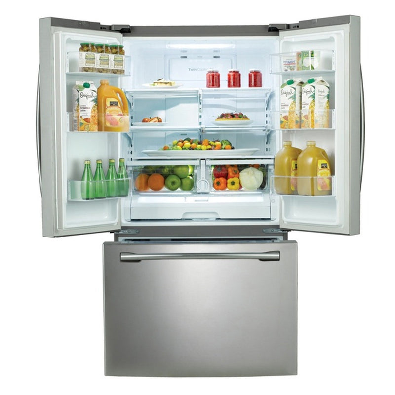 Samsung - 36″ French Door Refrigerator, 26 cu. ft. Capacity Twin Cooling Plus System-Stainless Steel