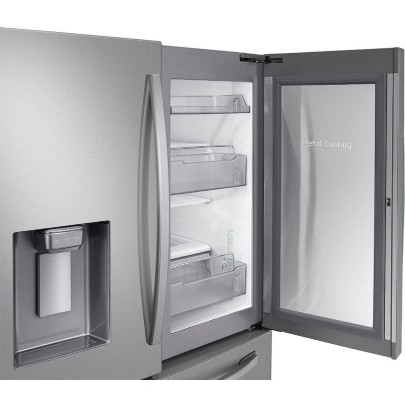 Samsung - 27.8 cu. ft. 4 Door French Door Refrigerator with Food Showcase - Fingerprint Resistant Stainless Steel - Appliances Club