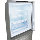 LG - 33" Wide Large Capacity Bottom Freezer Refrigerator - Stainless steel