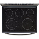 LG - 6.3 Cu. Ft. Freestanding Electric Convection Range - PrintProof Black Stainless Steel - Appliances Club