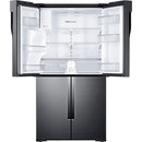 Samsung-28.1 Cu. Ft. 4Door Flex French Door Refrigerator-Fingerprint Resistant Black Stainless Steel