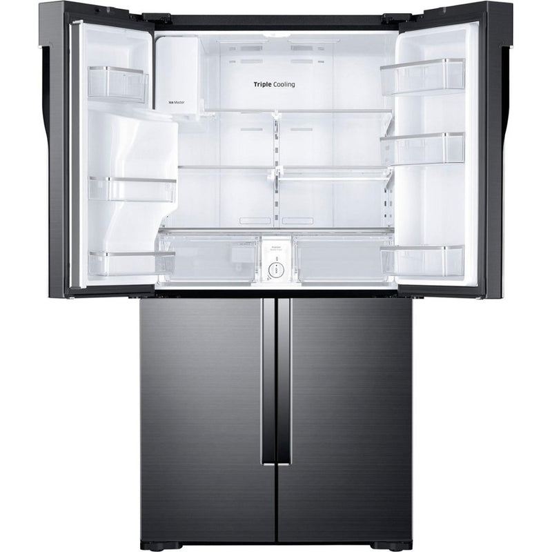 Samsung-28.1 Cu. Ft. 4Door Flex French Door Refrigerator-Fingerprint Resistant Black Stainless Steel