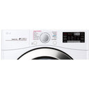 LG - 7.4 Cu. Ft. 12 Cycle Smart Wi-Fi Electric SteamDryer Sensor Dry and TurboSteam - White - Appliances Club