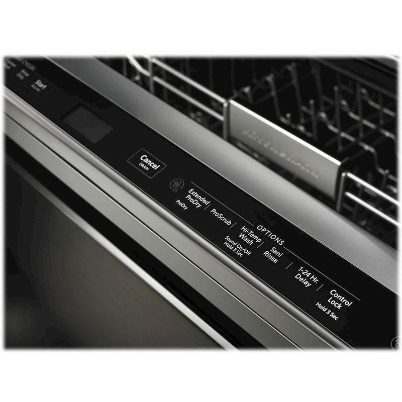 KitchenAid - 24" Built-In Dishwasher - Black stainless steel - Appliances Club