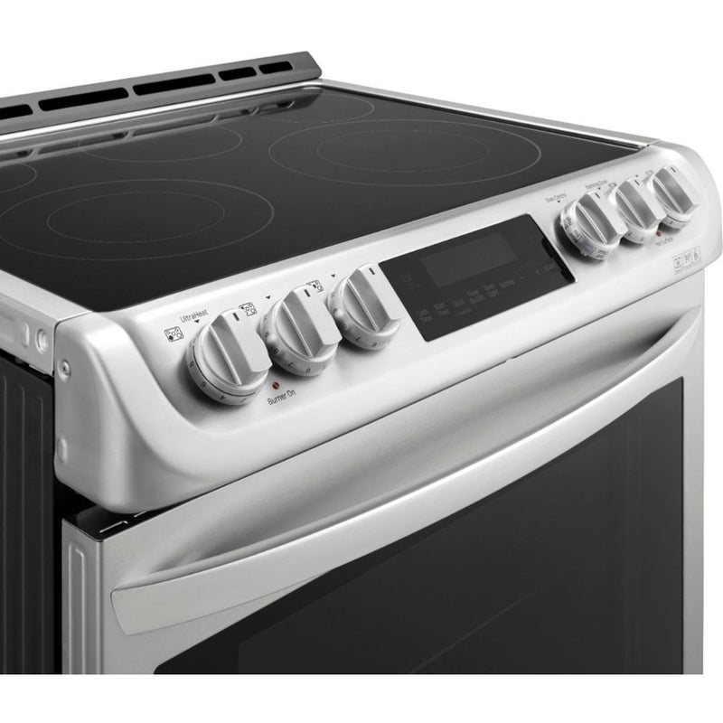 LG - 6.3 Cu. Ft. Self Cleaning Slide In Electric Range with ProBake Convection - Stainless steel
