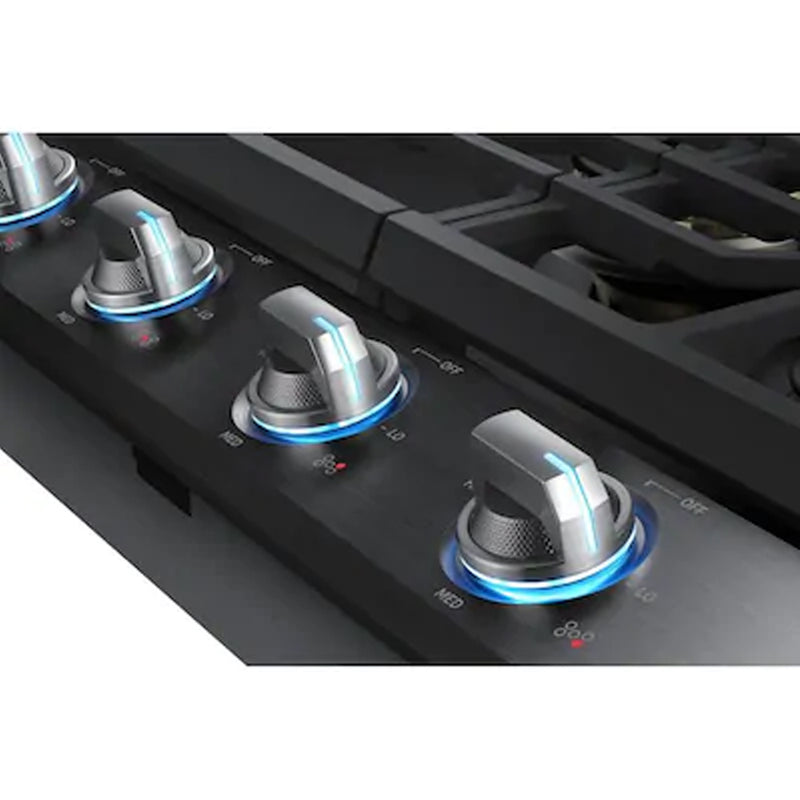 Samsung - 36" Gas Cooktop - Fingerprint Resistant Black Stainless Steel - Appliances Club
