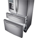 Samsung - 22.6 Cu. Ft. Counter Depth 4 Door French Door Refrigerator with Thru the Door Ice and Water - Stainless steel - Appliances Club