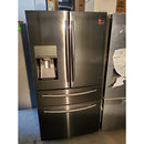 Samsung - 27.8 Cu. Ft. 4 Door French Door Refrigerator with Food ShowCase and Thru the Door Ice and Water - Fingerprint Resistant Black Stainless Steel - Appliances Club