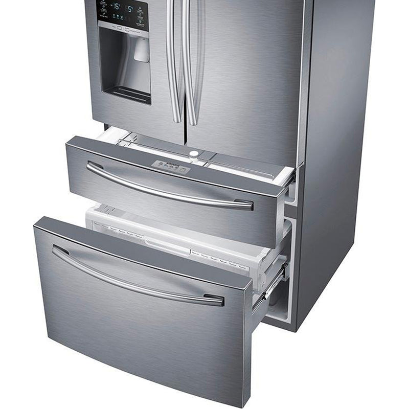 Samsung - 28.2 Cu. Ft. 4 Door French Door Refrigerator with Thru the Door Ice and Water - Stainless steel - Appliances Club