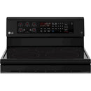 LG - 6.3 Cu. Ft. Self Cleaning Freestanding Electric Convection Range - Smooth Black - Appliances Club