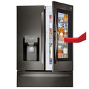 LG - InstaView Door in Door 27.8 Cu. Ft. 4 Door French Door Refrigerator - PrintProof Black Stainless Steel - Appliances Club