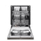LG - 24" Front Control Built In Dishwasher with QuadWash and Stainless Steel Tub - PrintProof Black Stainless Steel - Appliances Club