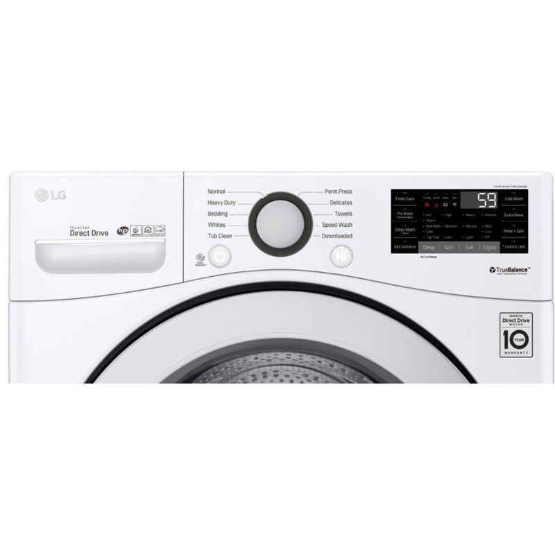 LG - 4.5 cu. ft. Ultra Large Smart wi-fi Enabled Front Load Washer - White