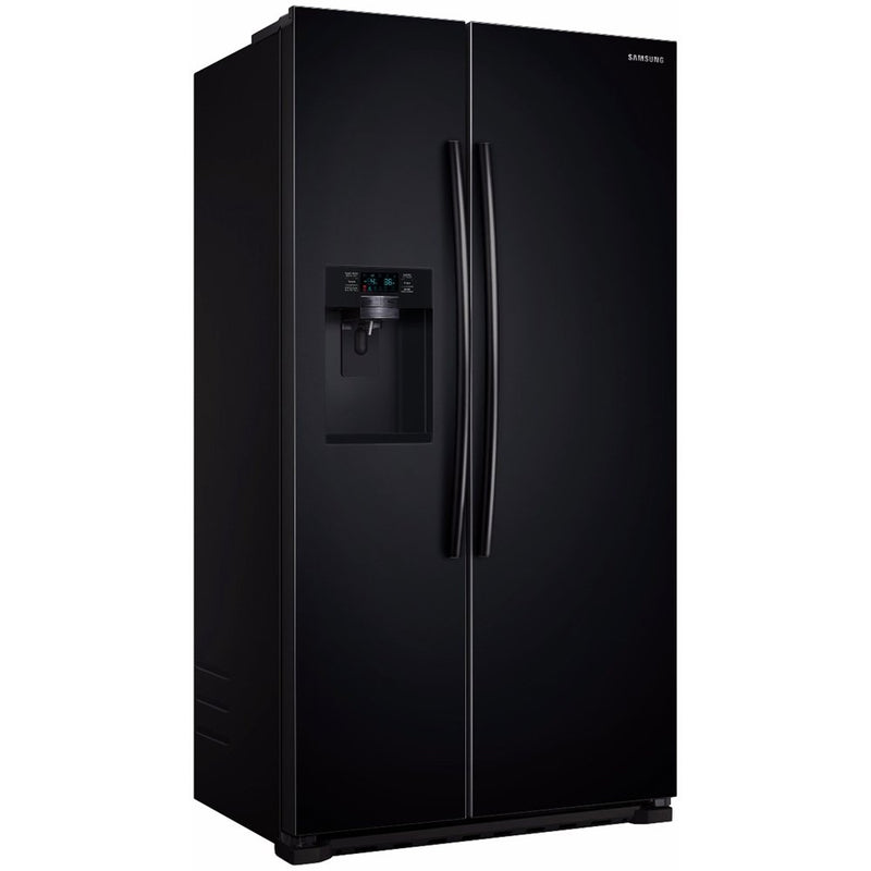 Samsung - 22.3 Cu. Ft. Counter Depth Side by Side Refrigerator with In Door Ice Maker - Black