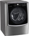 LG - 9.0 Cu. Ft. Smart Gas Dryer with Steam and Sensor Dry - Graphite Steel