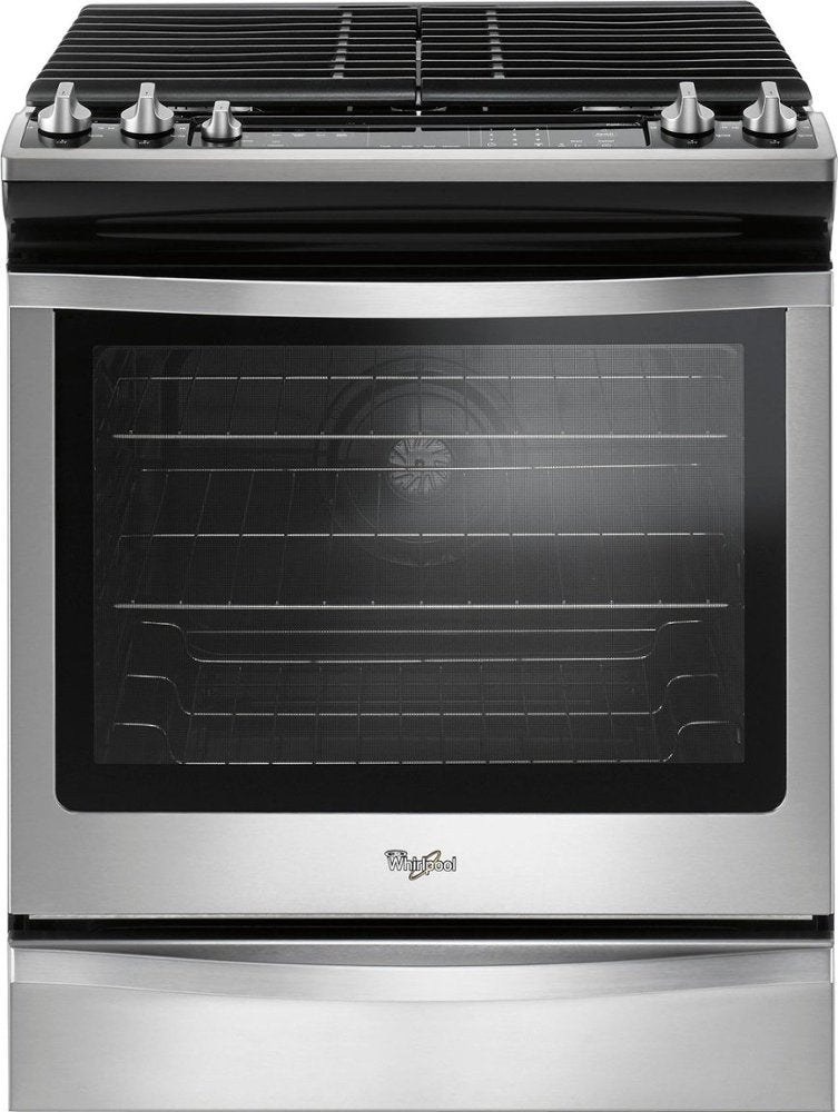 Whirlpool - 5.8 Cu. Ft. Self-Cleaning Slide-In Gas Convection Range - Stainless steel