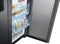 Samsung - 21.5 Cu. Ft. Side-by-Side Counter-Depth Fingerprint Resistant Refrigerator with Food ShowCase - Black stainless steel