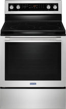 Maytag - 6.4 Cu. Ft. Self-Cleaning Freestanding Fingerprint Resistant Electric Convection Range - Stainless steel