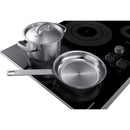 Samsung - 30" Induction Cooktop with WiFi and Virtual Flame™ - Stainless steel