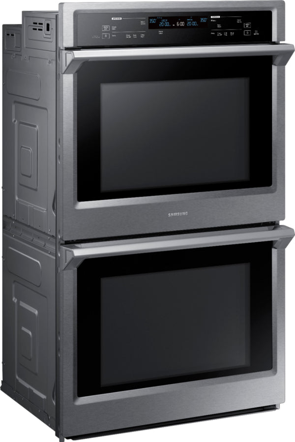Samsung - 30" Double Wall Oven with Steam Cook and WiFi - Stainless steel