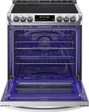 LG - 6.3 Cu. Ft. Slide-In Electric Range with ProBake Convection - Stainless steel