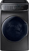 Samsung - 6.0 Cu. Ft. High Efficiency Smart Front Load Washer with Steam and FlexWash™ - Black stainless steel