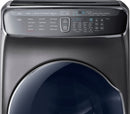 Samsung - 6.0 Cu. Ft. High Efficiency Smart Front Load Washer with Steam and FlexWash™ - Black stainless steel