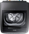 Samsung - 6.0 Cu. Ft. High Efficiency Smart Front Load Washer with Steam and FlexWash™ - Black stainless steel