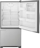 Whirlpool - 18.5 Cu. Ft. Bottom-Freezer Refrigerator - Stainless steel