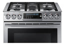 Samsung - 5.8 Cu. Ft. Self-Cleaning Slide-In Gas Convection Range - Stainless steel