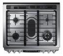 Samsung - 5.8 Cu. Ft. Self-Cleaning Slide-In Gas Convection Range - Stainless steel