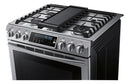 Samsung - 5.8 Cu. Ft. Self-Cleaning Slide-In Gas Convection Range - Stainless steel