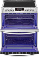 LG - 7.3 Cu. Ft. Self-Clean Slide-In Double Oven Electric Smart Wi-Fi Range with ProBake Convection - Stainless steel