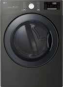 LG - 7.4 Cu. Ft. 14-Cycle Gas Dryer with Steam - Black Steel