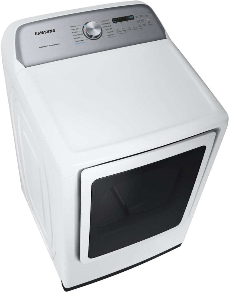 Samsung - 7.4 Cu. Ft. Electric Dryer with 12 Cycles and Sensor Dry - White