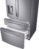 Samsung - 22.6 cu. ft. 4-Door French Door Counter Depth Refrigerator with FlexZone™ Drawer - Fingerprint Resistant Stainless Steel