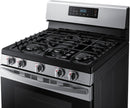 Samsung - 5.8 Cu. Ft. Self-Cleaning Freestanding Gas Range - Stainless steel