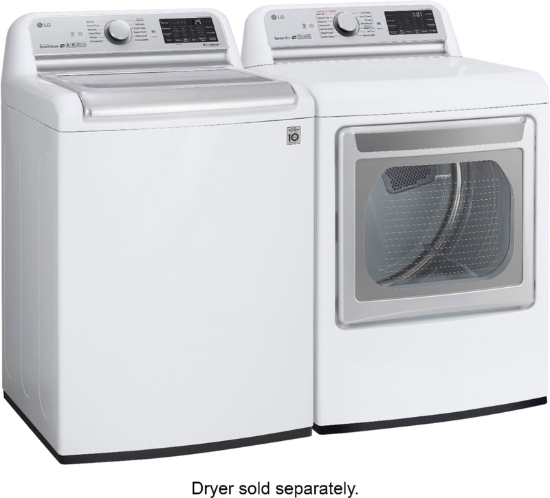 LG - 5.5 Cu. Ft. 12-Cycle Top-Loading Washer with TurboWash3D™ Technology - White